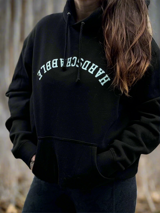 Hoodie - Right Side Up Logo (Black/Mint)